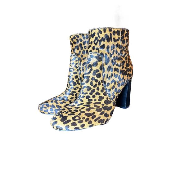 Banana Republic Leopard Calf Hair Ankle Booties - Size 8.5 - Picture 4 of 14